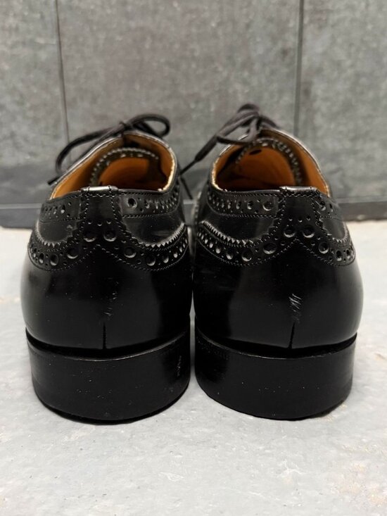 CHURCH\'S BURWOOD Black Leather Brogue Shoes Sz UK 9 G US 10 CUSTOM GRADE Oxford main image 12